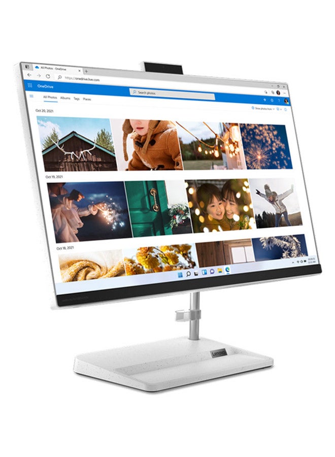 Lenovo - IdeaCentre AIO 3 24IAP7 With 23.8-Inch FHD Touch Display, Intel Core i7-1260P Processor / 8GB RAM / 512GB SSD / 2GB NVIDIA GeForce MX550 Graphics / Windows 11 Home / English/Arabic White - Image 1
