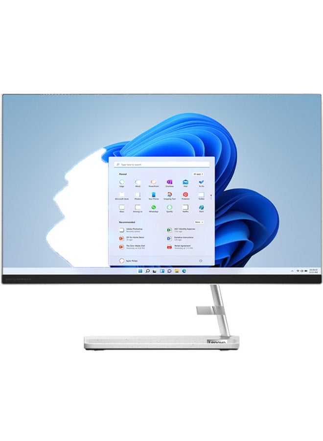 Lenovo - IdeaCentre AIO 3 24IAP7 With 23.8-Inch FHD Touch Display, Intel Core i7-1260P Processor / 8GB RAM / 512GB SSD / 2GB NVIDIA GeForce MX550 Graphics / Windows 11 Home / English/Arabic White - Image 1