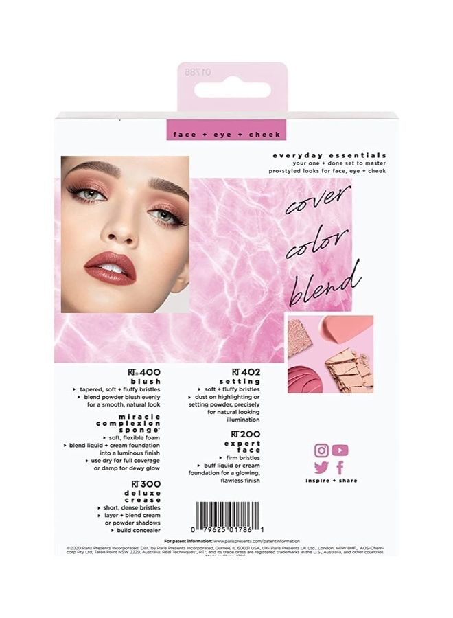 REAL TECHNIQUES - original Everyday Essentials Multi Use Brush Set Multicolour - Image 1