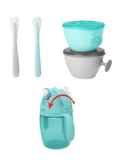 Skip Hop Baby Feeding Mealtime Gift Set - Grey And Teal  - Image 1