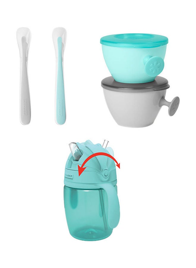 Skip Hop Baby Feeding Mealtime Gift Set - Grey And Teal - Image 1