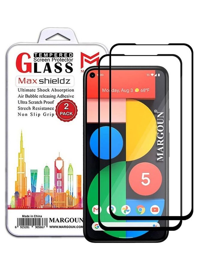 MARGOUN 2 Pack For Google 5 Tempered Glass Screen Protector Full Glue Clear - Image 1