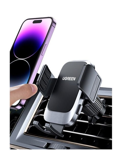Car Phone Holder Phone Holder Car For Air Vent Anti Shake Mobile Holder Car With Ultra Stable Hook Design Car Phone Mount Compatible With Phones iPhone 16/15/14 Series Samsung S24 S23, Xiaomi etc Black