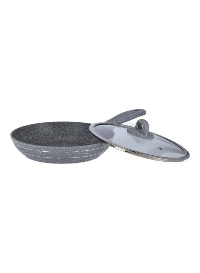 Royalford Smart Granite Series Fry Pan With Lid Grey 26cm - Image 2