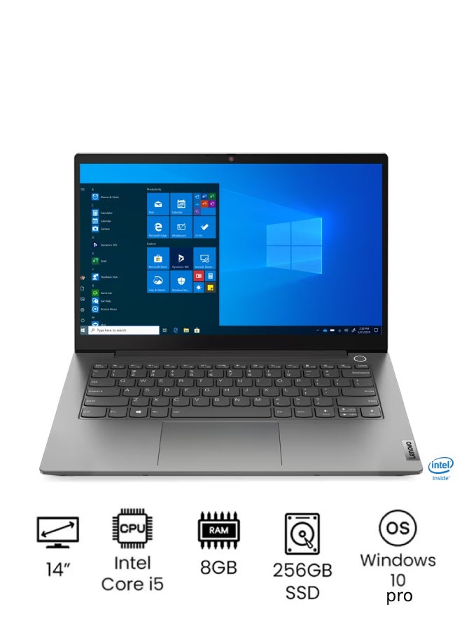 Lenovo - ThinkBook 14 G2 ITL (Upgraded Version) Laptop with 14 inch Full HD, Intel Core i5-1135G7/8GB DDR4/256GB SSD/Intel Iris Xe Graphics/Window 10 Pro/ English/Arabic Mineral Grey - Image 1