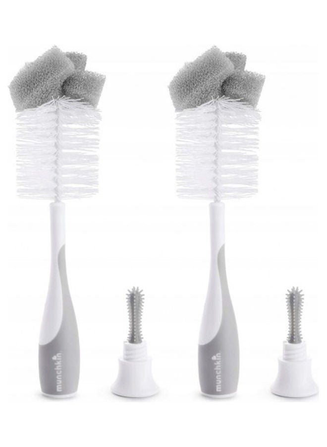 Munchkin 2 Piece Sponge Bottle Brush - Grey 