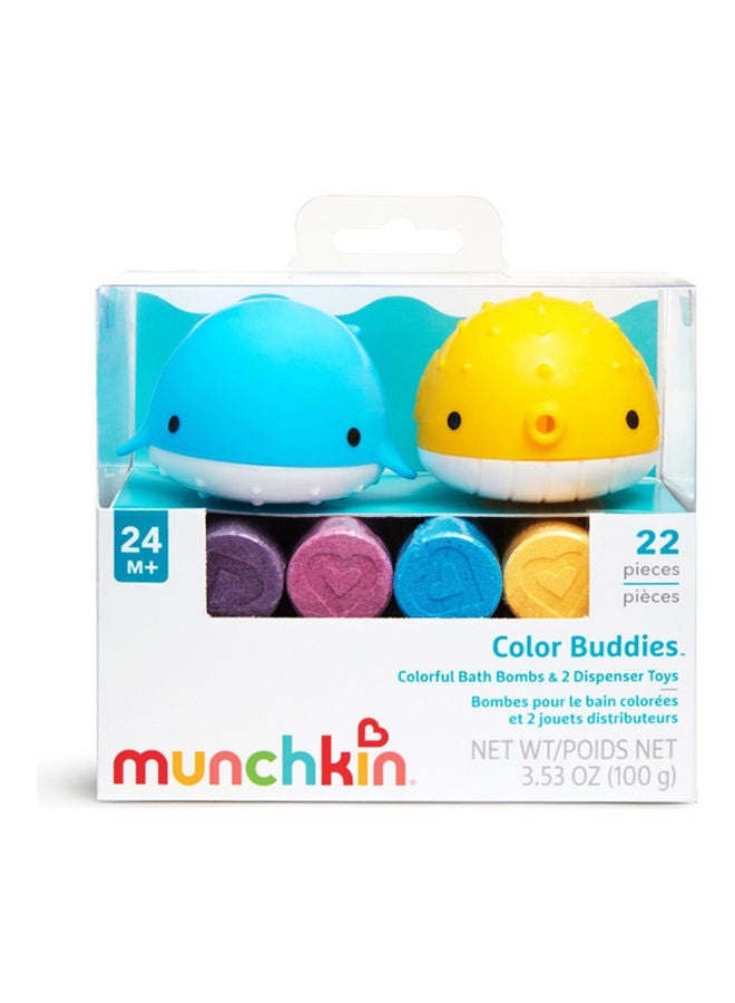 Munchkin - Colour Buddies Moisturising Bath Bombs & Toy Dispenser Set For Children, 22 Piece Set - Image 1