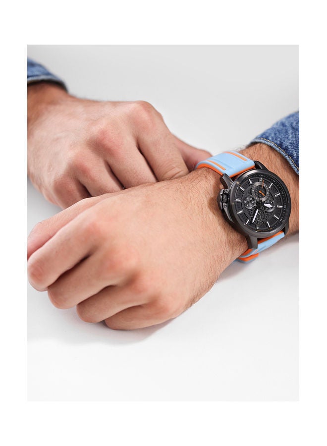 POLICE - Men's Watch Black Dial With Blue Silicone Strap - PEWJQ0005104 - Image 1