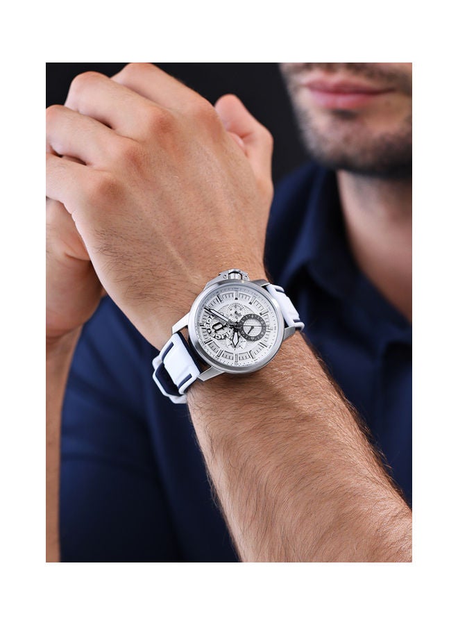 POLICE - Men's Watch Dial With White Silicone Strap - PEWJQ0005105 - Image 1