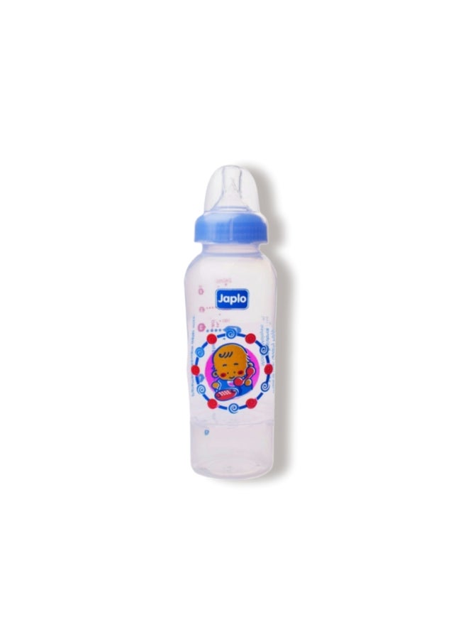 Japlo Round baby feeding Bottle with Anti-colic nipple & Lukewarm water mixer size 240 ml - Image 1