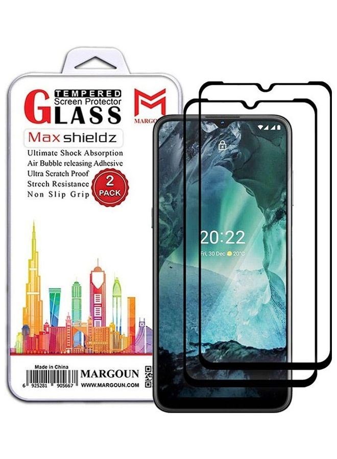 MARGOUN 2 Pack For Nokia G21 Tempered Glass Screen Protector Full Glue Back Clear - Image 1