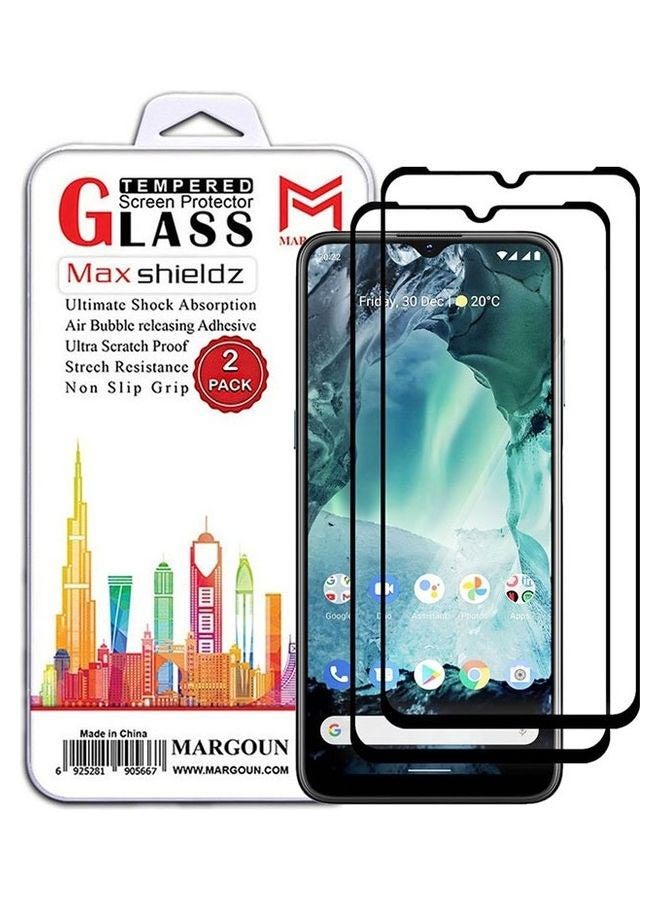 مارجون 2 Pack For Nokia G11 Tempered Glass Screen Protector Full Glue Back Clear - Image 1