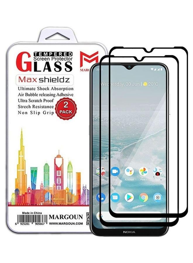 MARGOUN 2 Pack For Nokia G20 Tempered Glass Screen Protector Full Glue Back Clear - Image 1