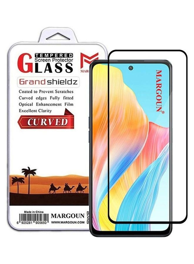 MARGOUN Oppo A1 Tempered Glass Screen Protector Full Glue Back Clear - Image 1