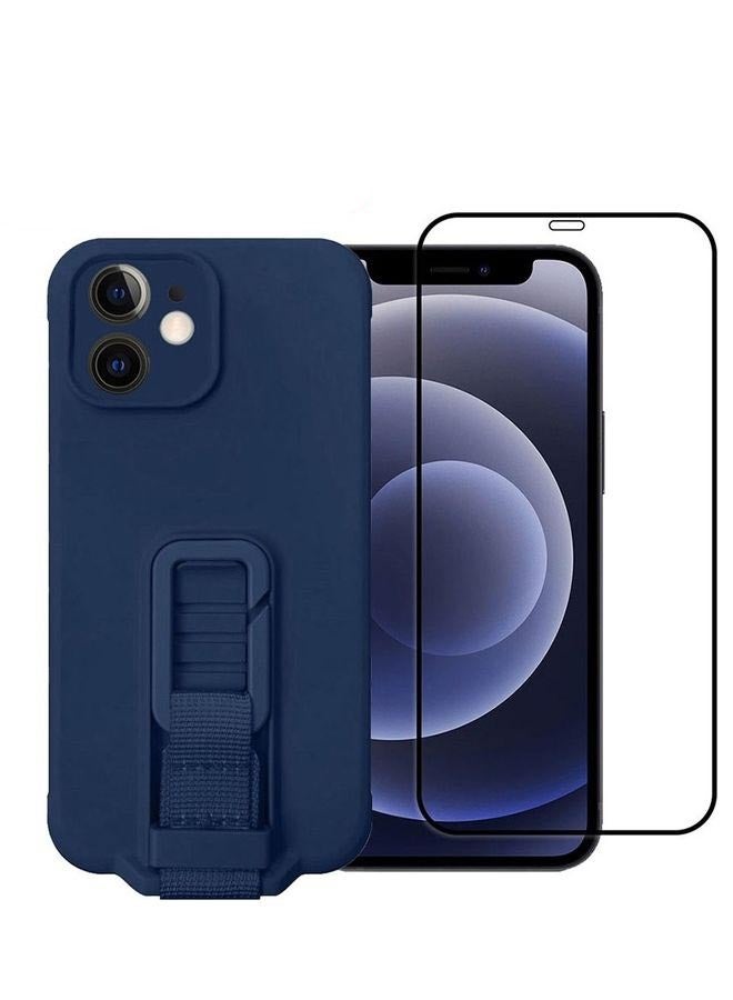 مارجون مجموعة من 2 غطاء حماية وواقي شاشة لهاتف iPhone 12 مع حزام قابل للتعديل - Image 1