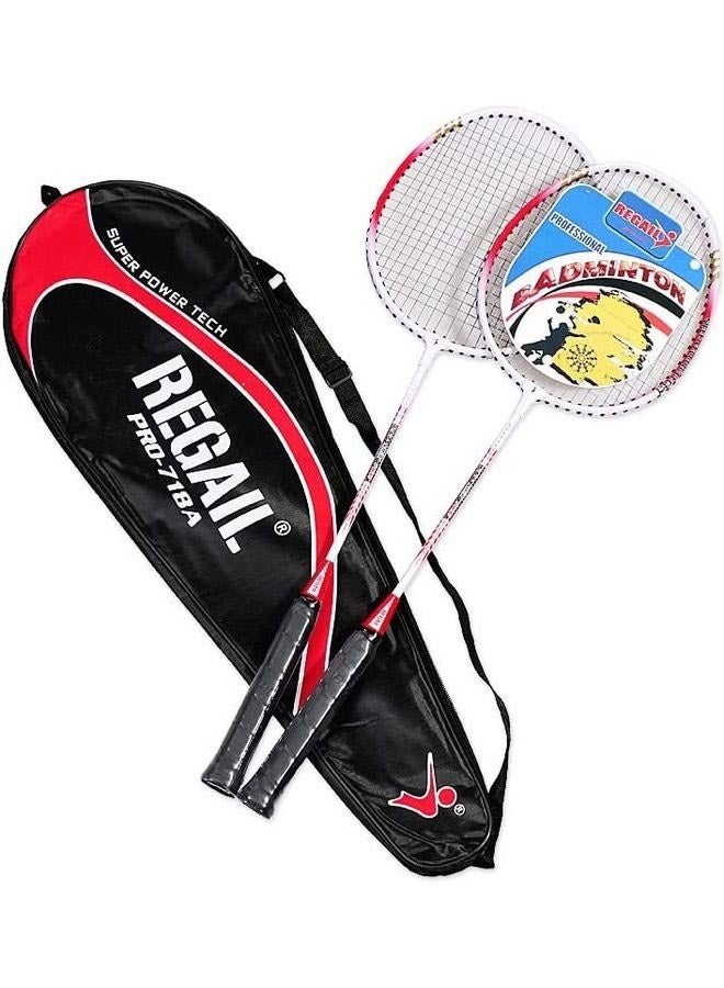 كول بيبي مضرب تنس الريشة من سبائك الألومنيوم من COOLBABY مضرب مزدوج - مجموعة مضرب تنس الريشة للأطفال والكبار - Image 1