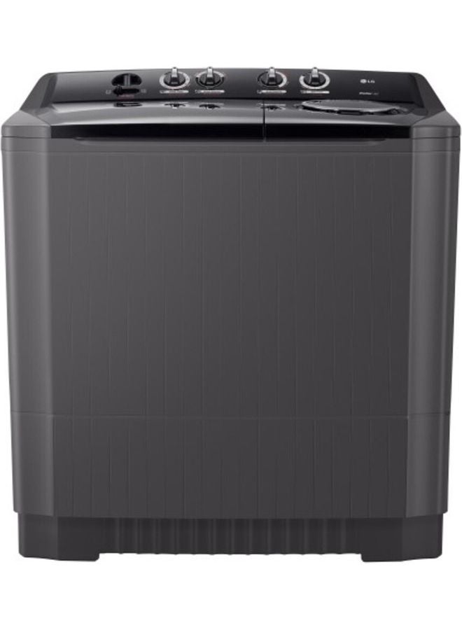 LG - 14 Kg Twin Tub Washing Machine  Wind Jet Dry, Roller Jet, 3 Wash Programs 14 kg P2061NT Grey - Image 1