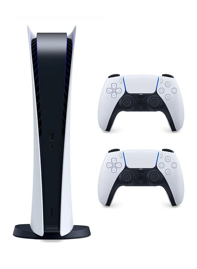 Sony - PlayStation 5 Digital Edition Console + White Dualsense Wireless Controller - Image 1