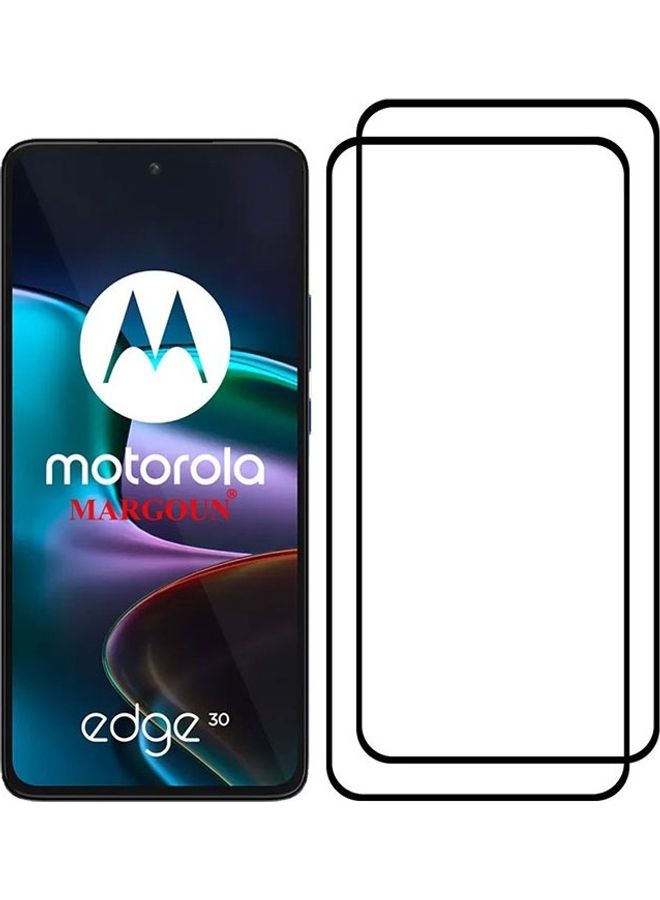 مارجون مجموعة من قطعتين من واقي الشاشة المصنوع من الزجاج المقوى الملتصق بالكامل لهاتف Moto Edge30 - Image 2