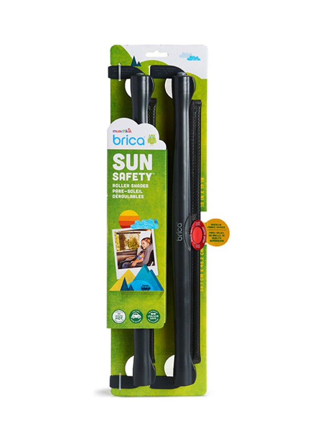 Munchkin Car Window Sun Shades Provides Maximum Uva Uvb Protection Safe View Premium Mesh And Heat Alert System, Black Pack of 2 (Packaging May Vary)  - Image 3