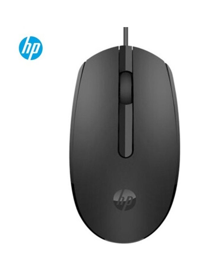HP M10 Wired USB Mouse with 3 Buttons High Definition 1000DPI Optical Tracking and Ambidextrous Design Black - Image 1
