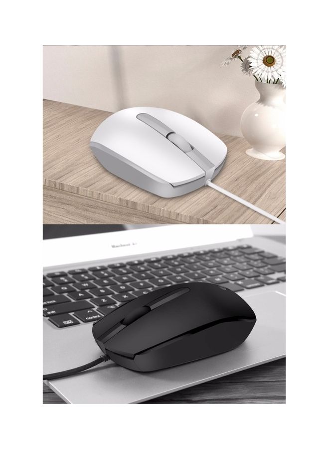 HP M10 Wired USB Mouse with 3 Buttons High Definition 1000DPI Optical Tracking and Ambidextrous Design Black - Image 2