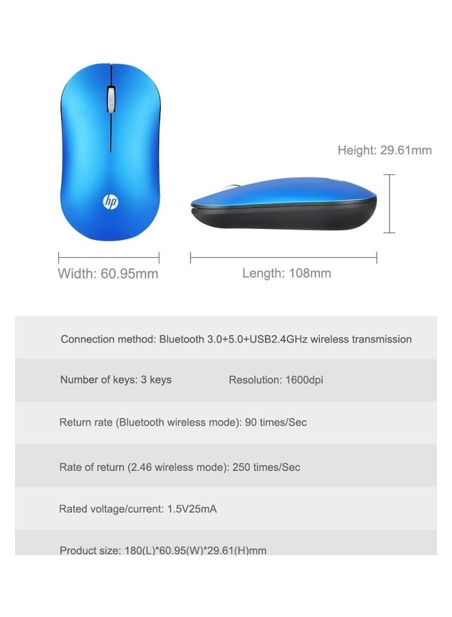 HP - DM10 Wireless Bluetooth Dual Mode Mouse for office laptop Black - Image 1