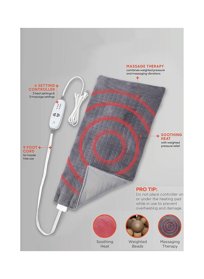 Toshionics Electric Weighted Calming Heating Pad With 9 Relaxing Combination Blanket Shawl Vibration Massager Therapy For Muscles And Relax Neck Shoulder Back Body Pain - Image 3