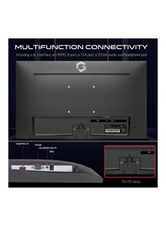 GameOn 24 inch monitor, Full HD 1920x1080p HDMI and VGA with Ergonomic Tilt, Eye Care Technology with Blue Light Filter and Anti-Glare, Adaptive-Sync and Built-in-speakers Black  - Image 4