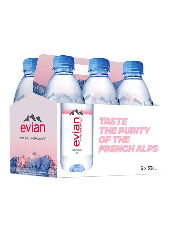 Evian Natural Mineral Water 330ml Pack of 6 - Image 2