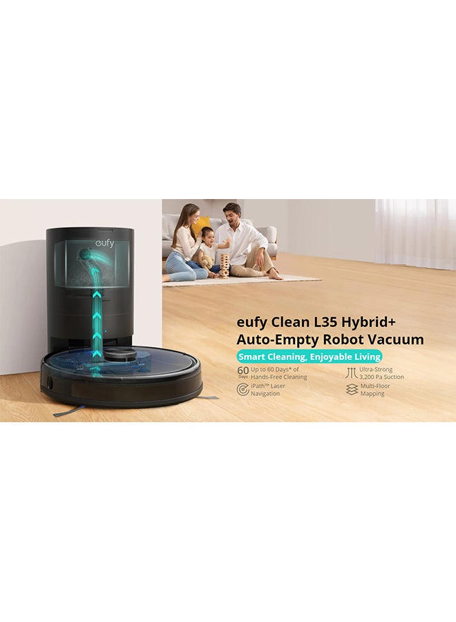 eufy RoboVac L35 Hybrid+ Vacuum Cleaner 50 W T2182K11 Black - Image 3