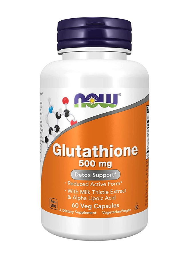 Now Foods - Glutathione 500mg 60 Veg Capsules - Image 1