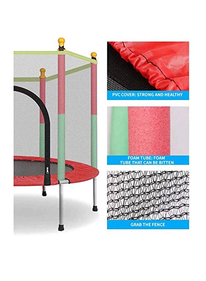 Generic - 5.5 Feet Spring Pad Trampoline With Safety Net 140x140x120cm - Image 1