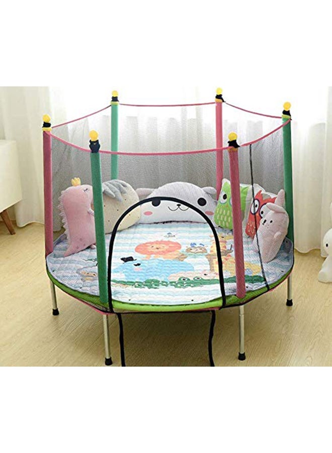 Generic - 5.5 Feet Spring Pad Trampoline With Safety Net 140x140x120cm - Image 1