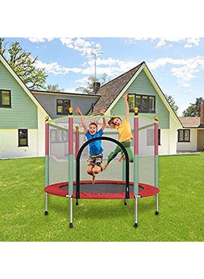 Generic - 5.5 Feet Spring Pad Trampoline With Safety Net 140x140x120cm - Image 1