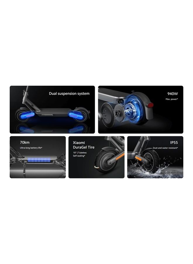 Xiaomi - Xiaomi Electric Scooter 4 Ultra – 25km/h, 940W Powerful Motor, Dual Suspension, 70km Range BHR5764GL - Black - Image 1