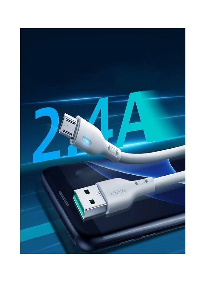 Micro Usb Fast Quick Charger Cable Usb To Usb 2.4A Android Charging Cord Compatible For Galaxy S7 S6, Note, LG, Nexus, Nokia, PS4, Controller Black