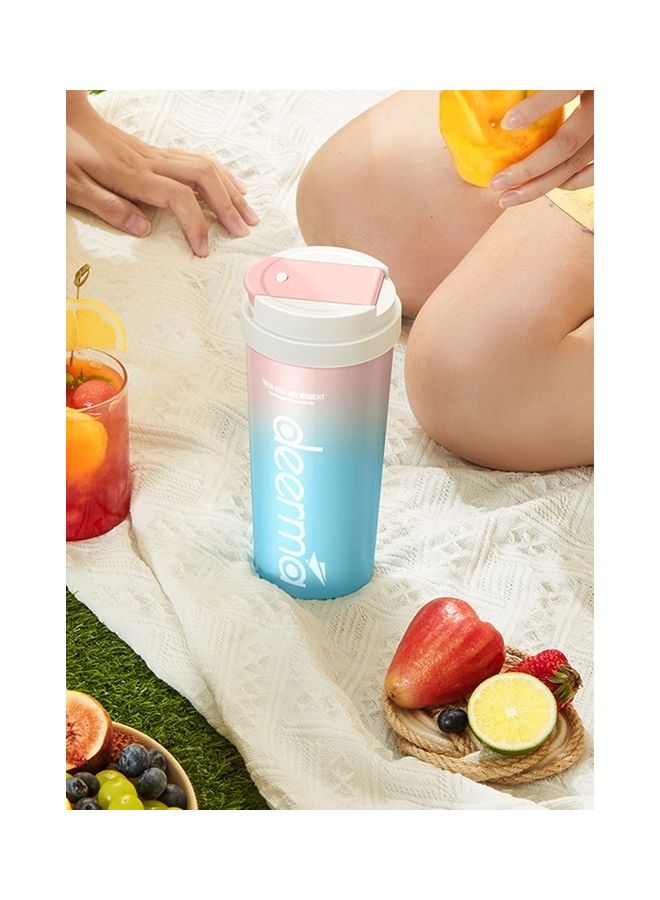 Deerma Portable 2 In 1 Cordless Juicer Blender and Thermos Wireless Juicer Cup Keep Warm & Cold Safety Lock with Twin-lids,Stirring & Drinking Cup Lid 300 ml 50 W NU90 Multicolour  - Image 5