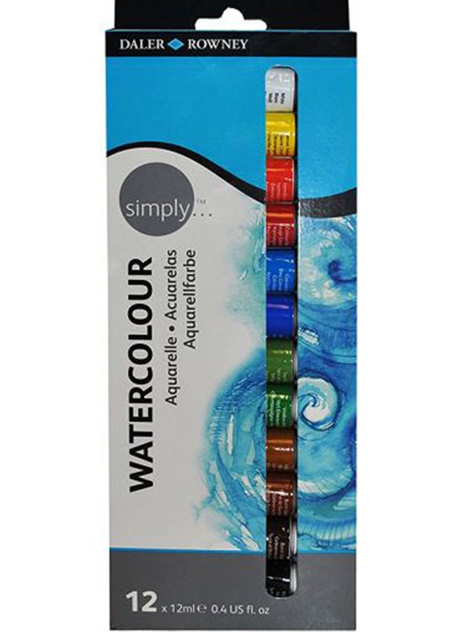 12-Piece Simply Watercolor Set Multicolour - v1684393788/N11047382A_2