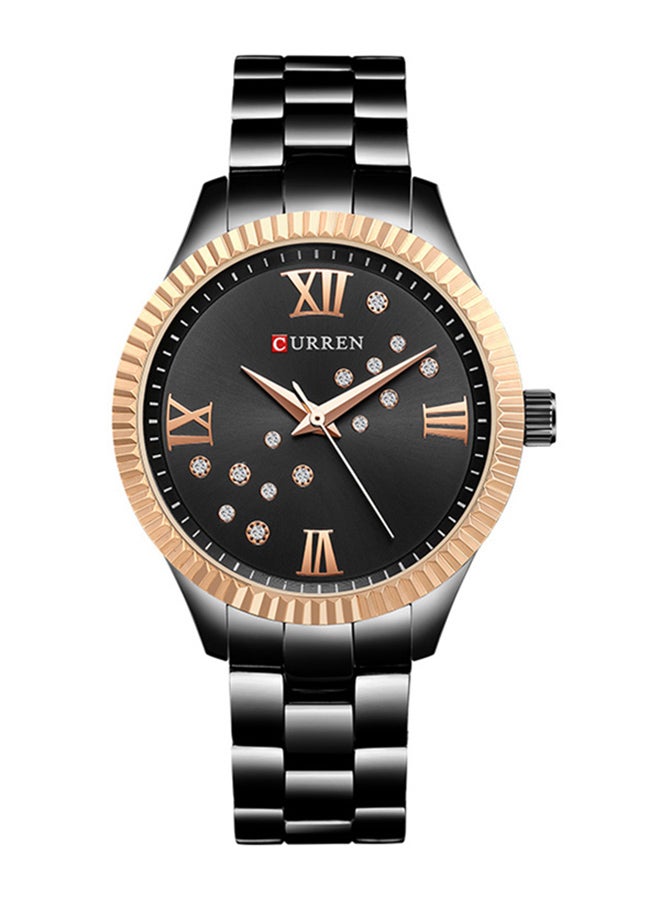 CURREN Women's Water Resistant Alloy Analog Watch 9009 - 36 mm - Black  - Image 1