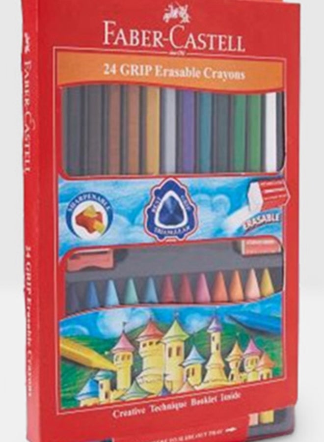 FABER-CASTELL - Faber-Castell-Grip Erasable Crayons 90Mm Multicolour - Image 1
