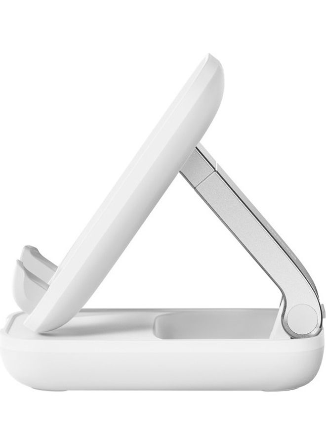 Baseus - Foldable Phone Stand for Desk Height Adjustable Cell Phone Holder Portable Cellphone Cradle Desktop Dock Compatible with iPhone 15/14/13 Pro Max Mini, 12 11 XR X 8 7 6 Plus SE, Smartphone White - Image 1
