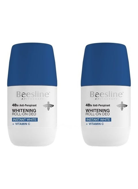 Pack of 2 Whitening Roll-On Deodorant Instant White + Vitamin C 100ml