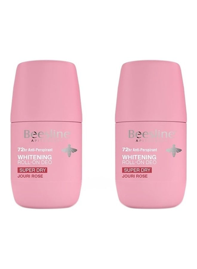 بيزلين عبوة مكونة من عبوتين من مزيل العرق المبيض فائق الجفاف من جوري روز