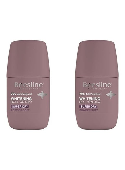 Pack of 2 Whitening Roll-On Deodorant Super Dry Powder Soft 100ml