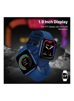 PROMATE Smart Watch, Bluetooth 5.1 Health and Fitness Tracker with 1.9” TFT Display, 10-15 Day Battery Life, 100 Watch Faces, 30 Sports Modes and IP67 Water Resistance for iPhone 14, Galaxy S22, XWatch-B19 Blue  - Image 3