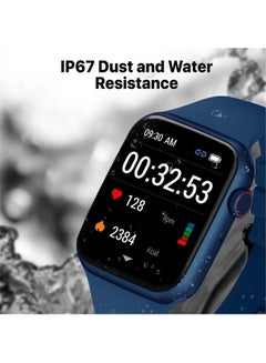 PROMATE Smart Watch, Bluetooth 5.1 Health and Fitness Tracker with 1.9” TFT Display, 10-15 Day Battery Life, 100 Watch Faces, 30 Sports Modes and IP67 Water Resistance for iPhone 14, Galaxy S22, XWatch-B19 Blue  - Image 5