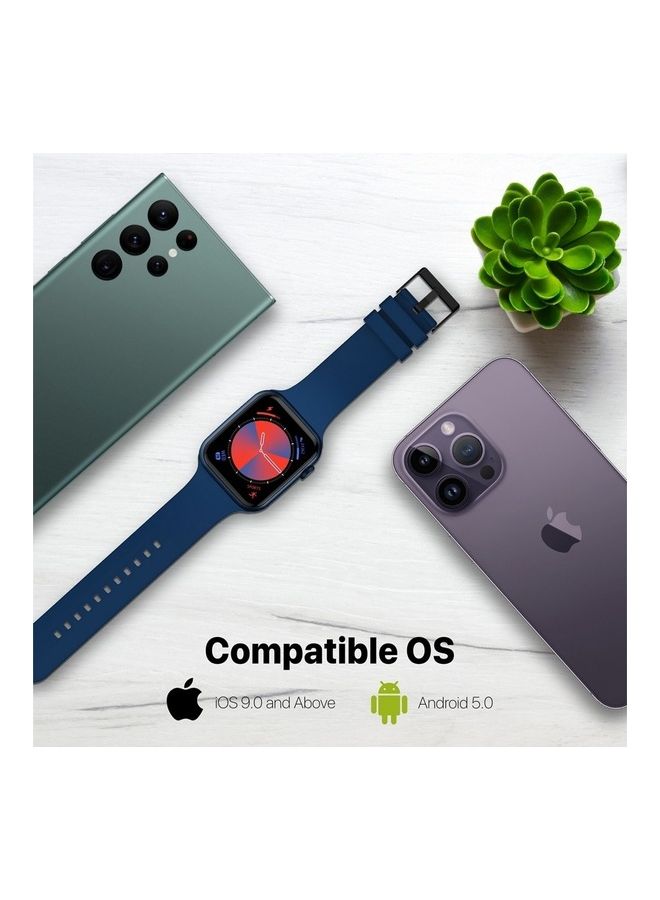 PROMATE - Smart Watch, Bluetooth 5.1 Health and Fitness Tracker with 1.9” TFT Display, 10-15 Day Battery Life, 100 Watch Faces, 30 Sports Modes and IP67 Water Resistance for iPhone 14, Galaxy S22, XWatch-B19 Blue - Image 1