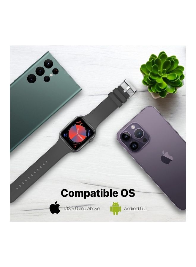 PROMATE - Smart Watch, Bluetooth 5.1 Health and Fitness Tracker with 1.9” TFT Display, 10-15 Day Battery Life, 100 Watch Faces, 30 Sports Modes and IP67 Water Resistance for iPhone 14, Galaxy S22, XWatch-B19 Graphite - Image 1