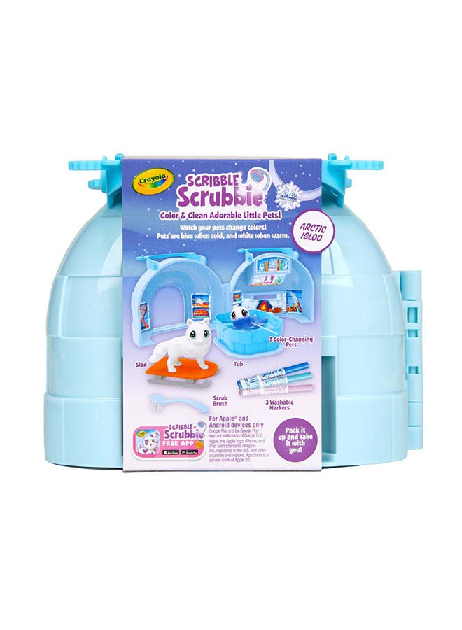 Scribble Scrubbie Pets Arctic Igloo Playset 13.02x16.04x12.86cm